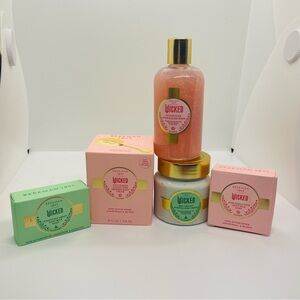 NWT Movie 💚Wicked🩷Beekman 1802 Pink and Green Body cream, Wash, Gel & Soap Set
